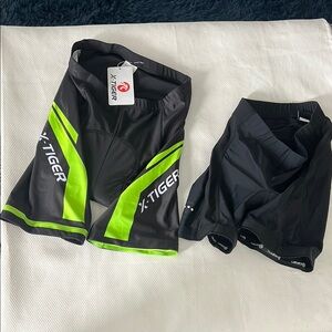 Women’s Black and Green Cycling/Triathlon Shorts